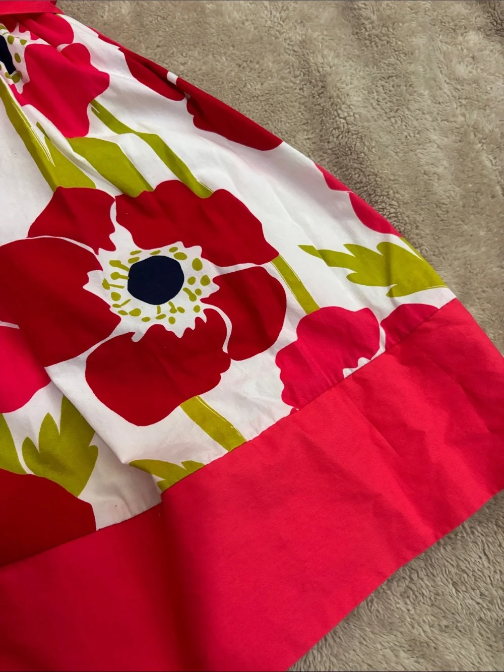 Gymboree Red Floral Fit-and-Flare Dress with White Background